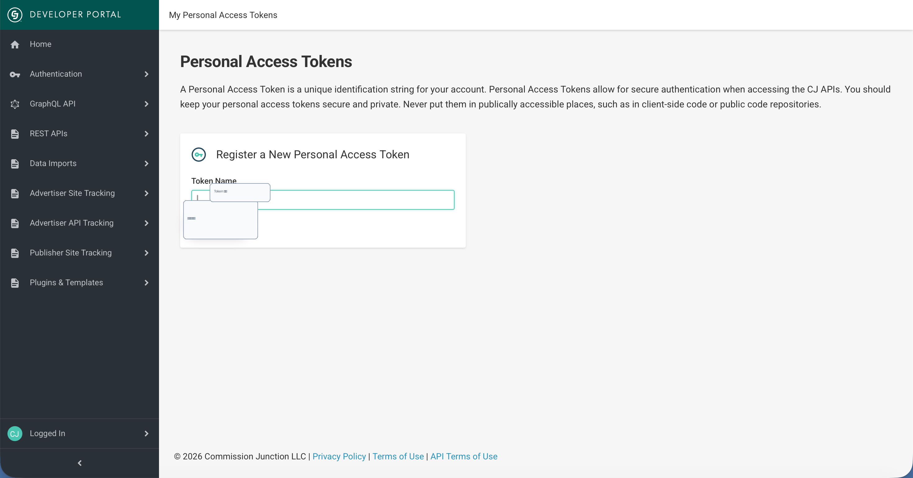 创建 Personal Access Token
