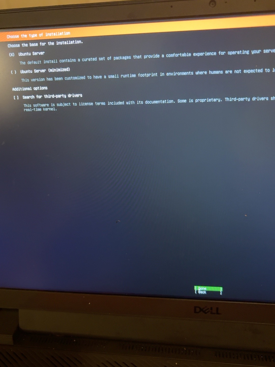 图 5：Ubuntu Server 安装类型